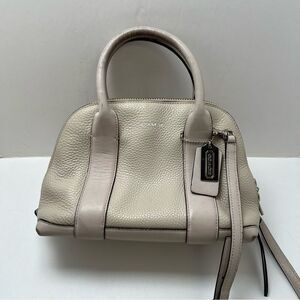 Coach Bleecker Leather Handbag Crossbody Ivory Adjustable Strap 30143
